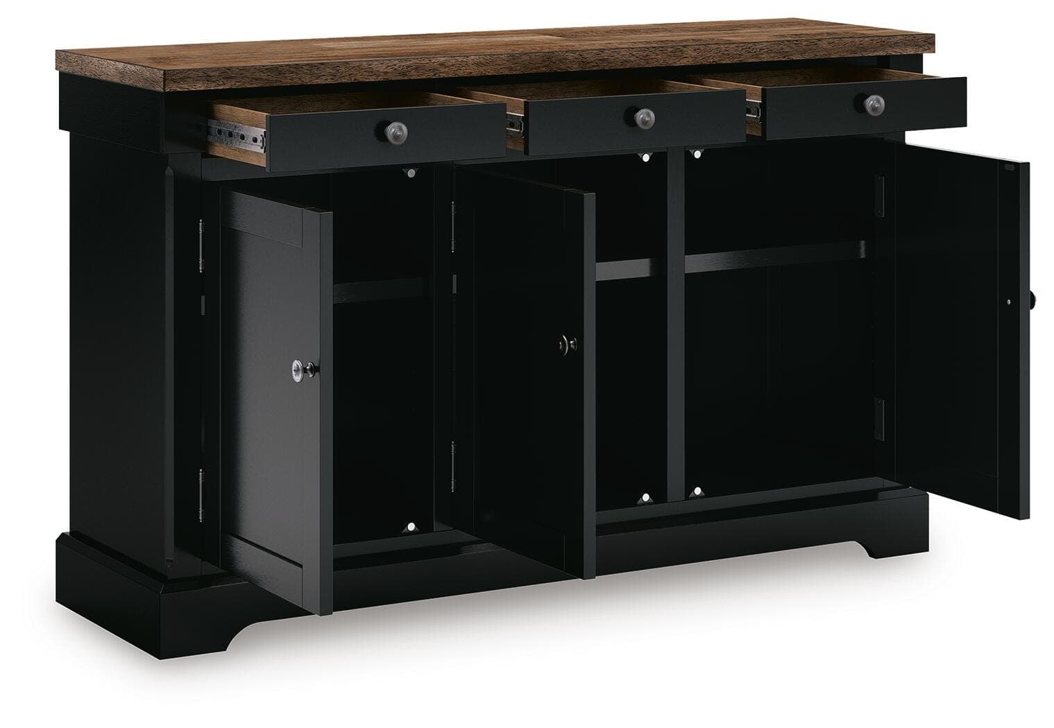 Wildenauer Dining Buffet — Black/Gray & Brown/Beige — view 3