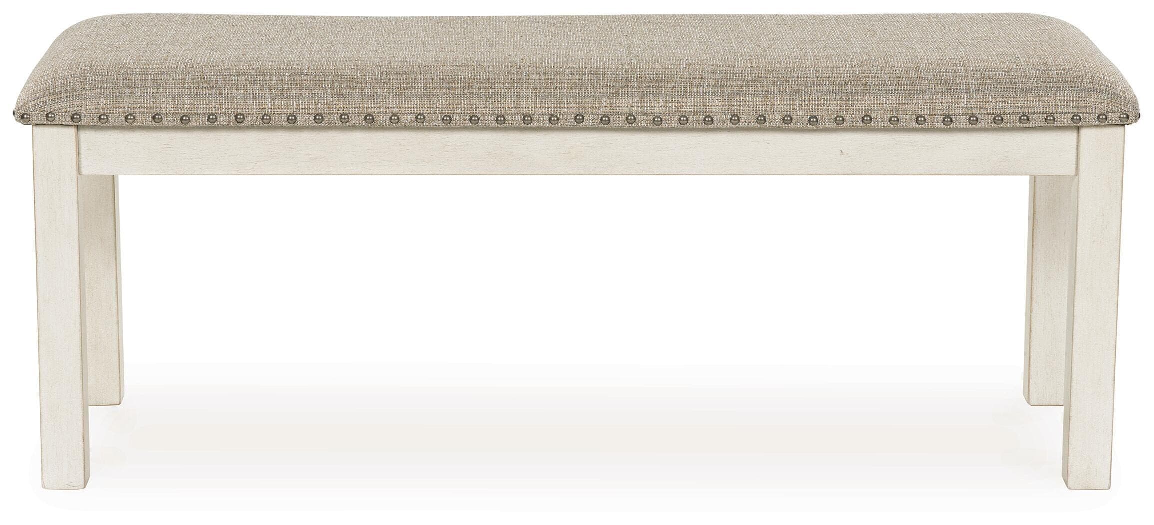 Robbinsdale 48" Dining Bench — White & Black/Gray — view 3