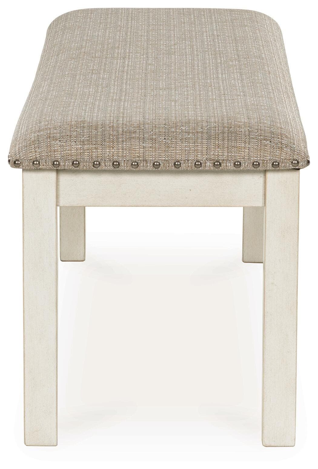 Robbinsdale 48" Dining Bench — White & Black/Gray — view 4