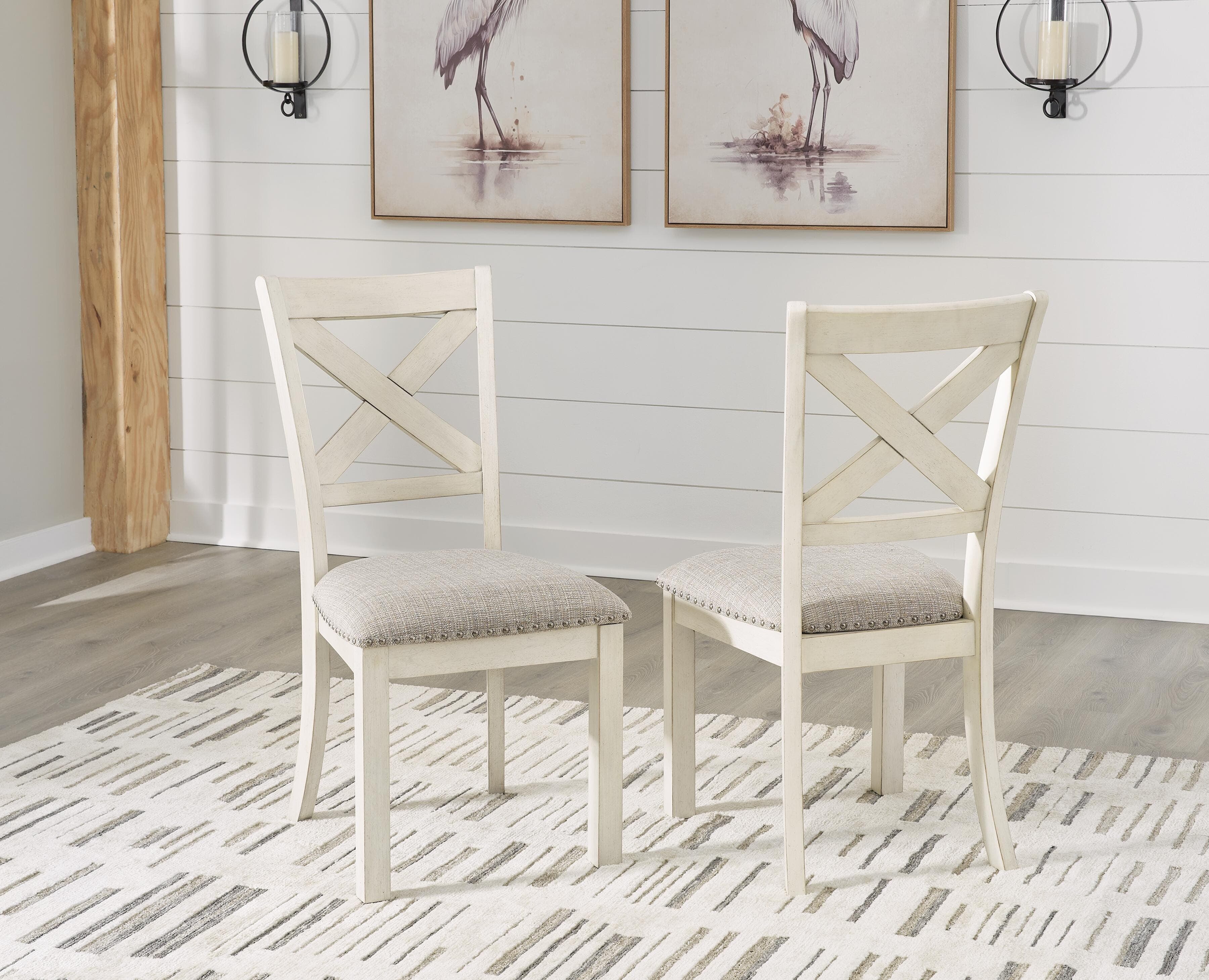 Robbinsdale Dining Chair — White & Black/Gray — view 2