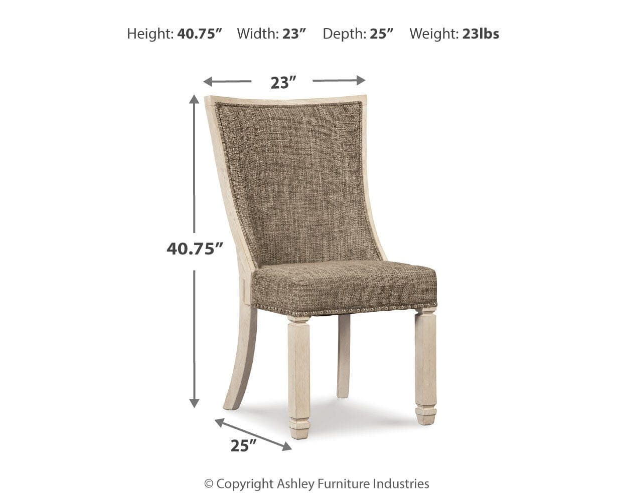 Bolanburg Dining Chair — Brown/Beige & White — view 5