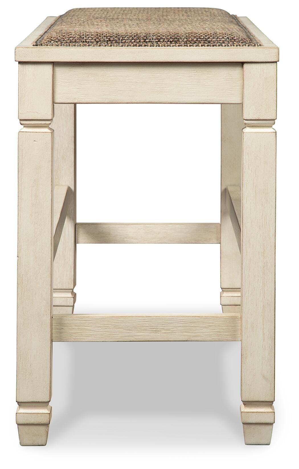 Bolanburg Counter Height Dining Bench — White & Brown/Beige — view 5