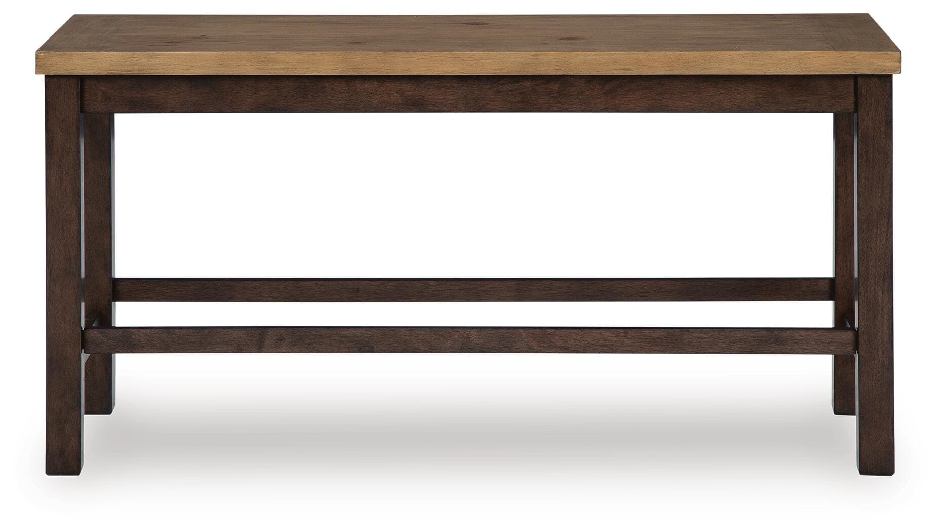 Anixburg Counter Height Dining Bench — Brown/Beige — view 3