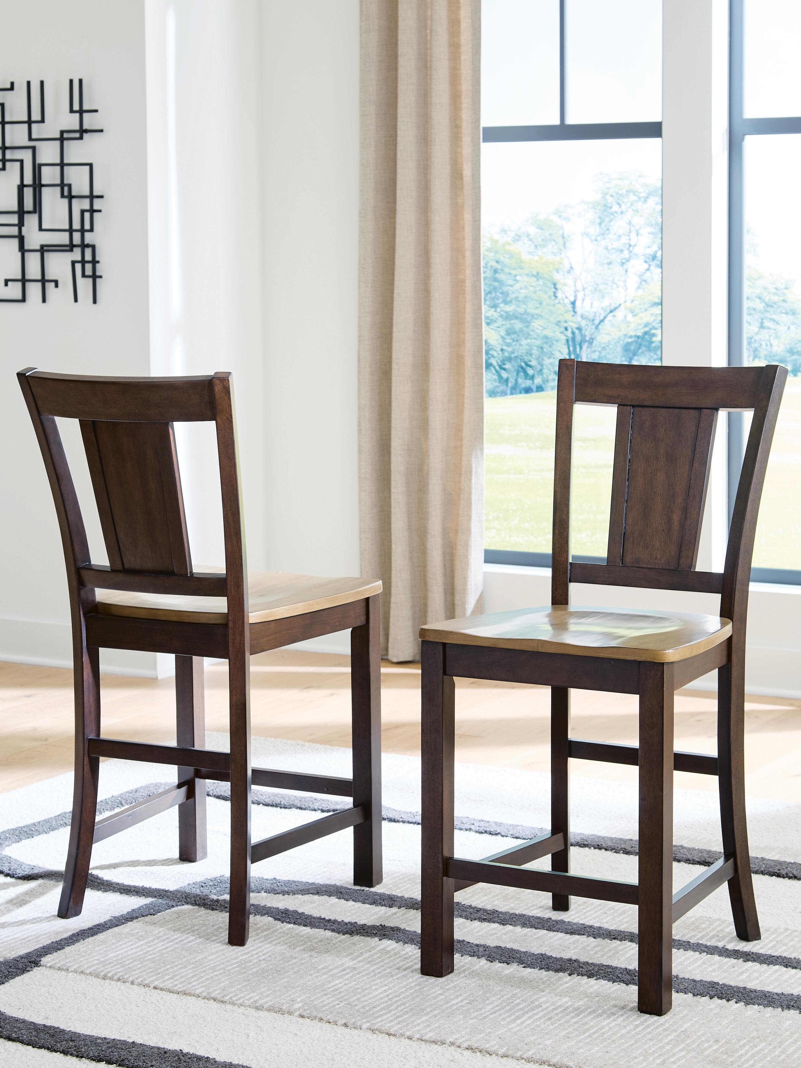Anixburg Counter Height Barstool — Brown/Beige — view 2