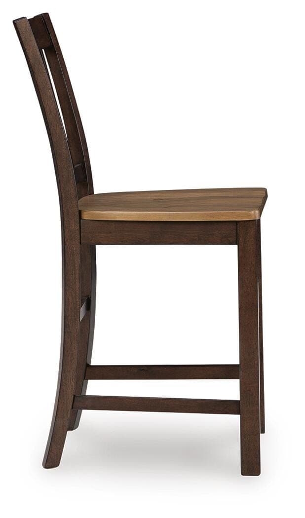 Anixburg Counter Height Barstool — Brown/Beige — view 5