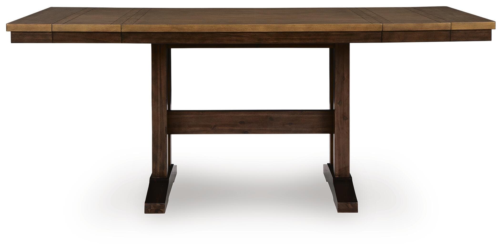 Anixburg Counter Height Dining Extension Table — Brown/Beige — view 2