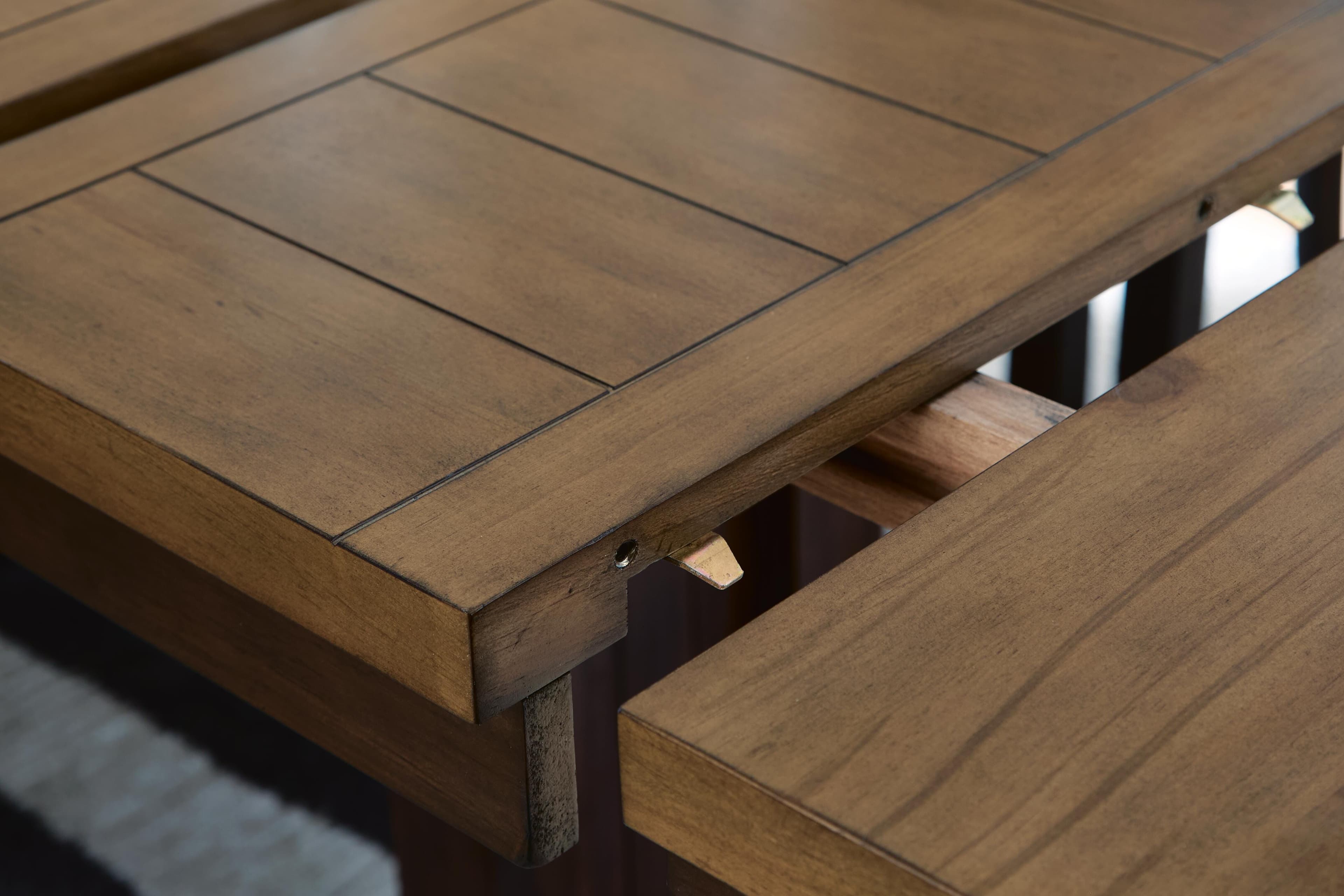 Anixburg Counter Height Dining Extension Table — Brown/Beige — view 5