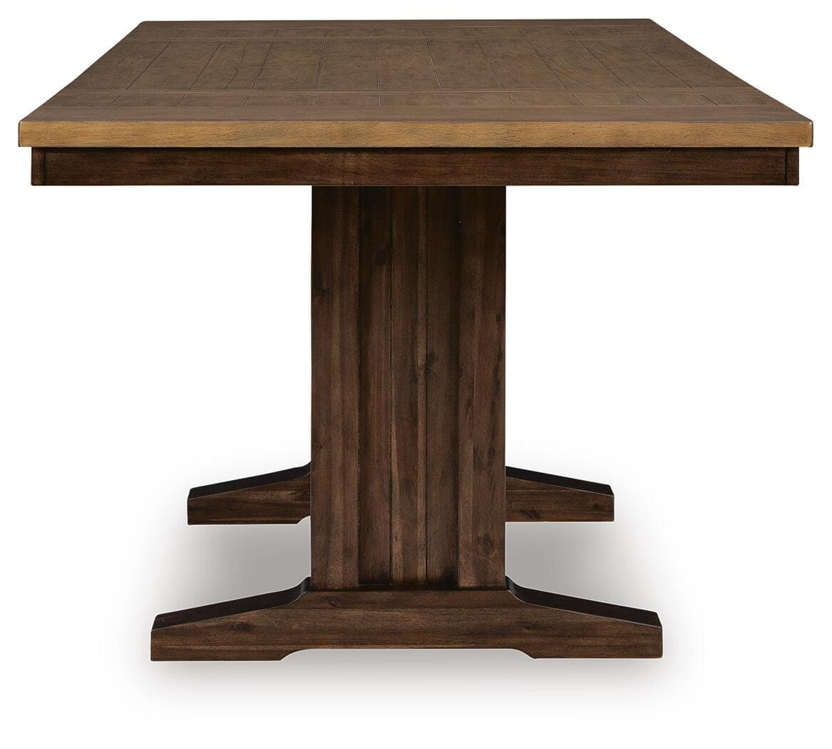 Anixburg Counter Height Dining Extension Table — Brown/Beige — view 3