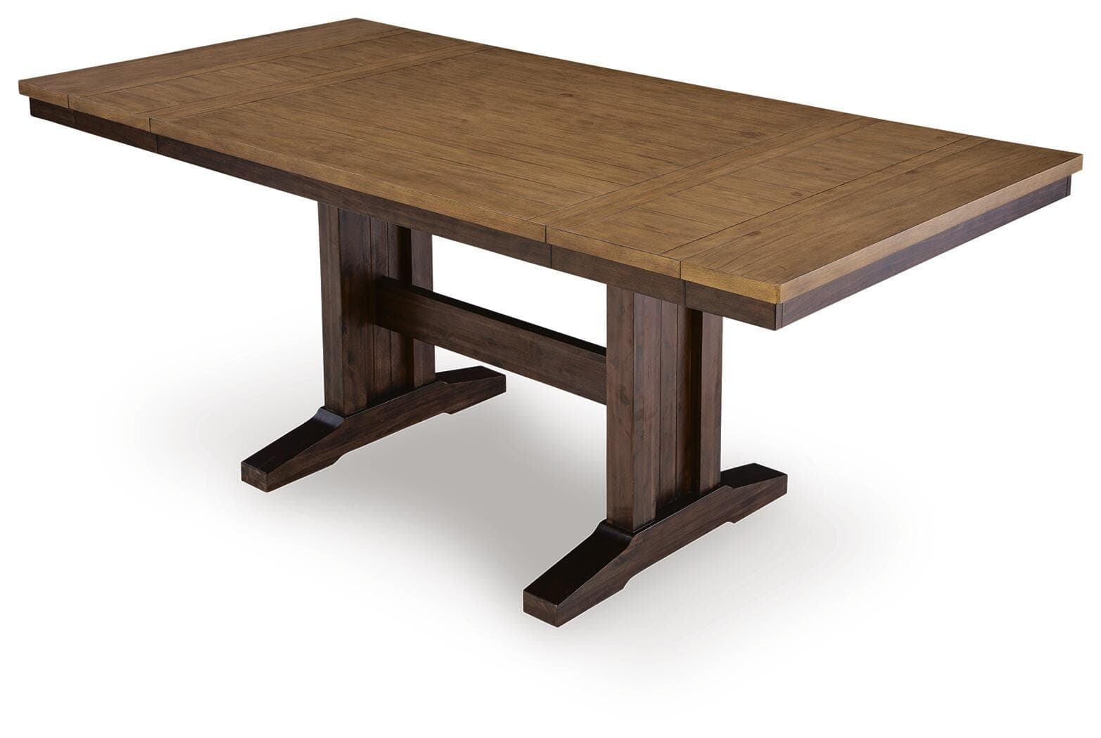 Anixburg Counter Height Dining Extension Table — Brown/Beige — view 4