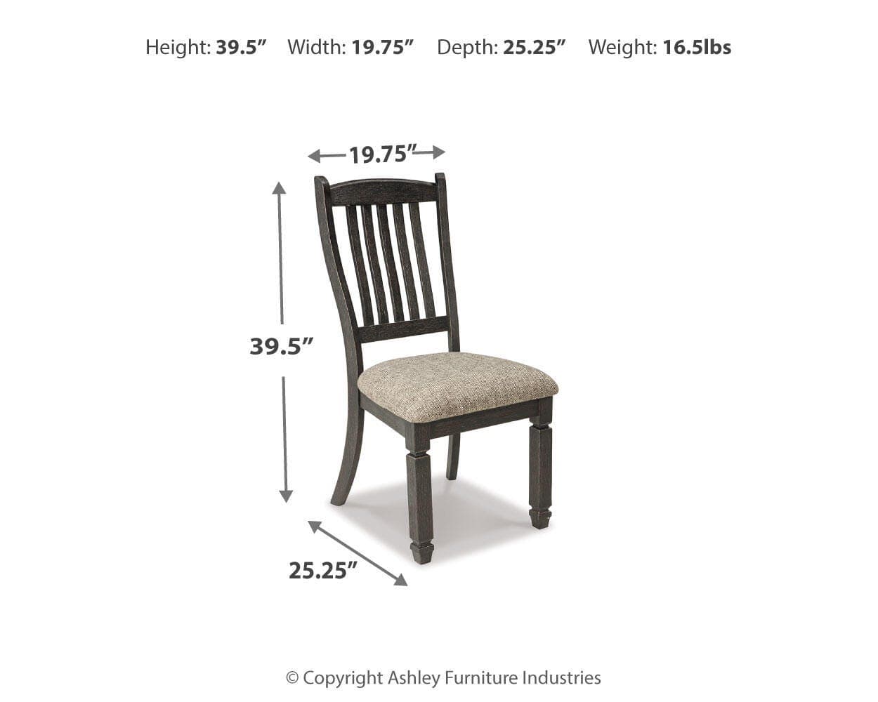 Tyler Creek Dining Chair — Black/Gray & Brown/Beige — view 5