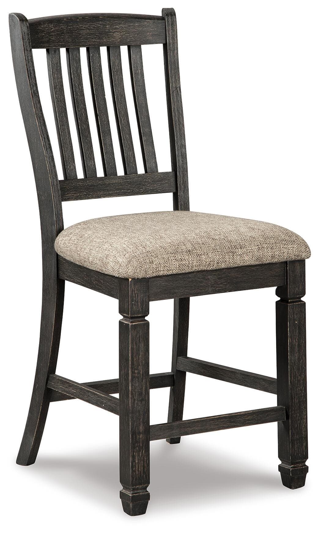 Tyler Creek Counter Height Bar Stool — Black/Gray & Brown/Beige — view 3