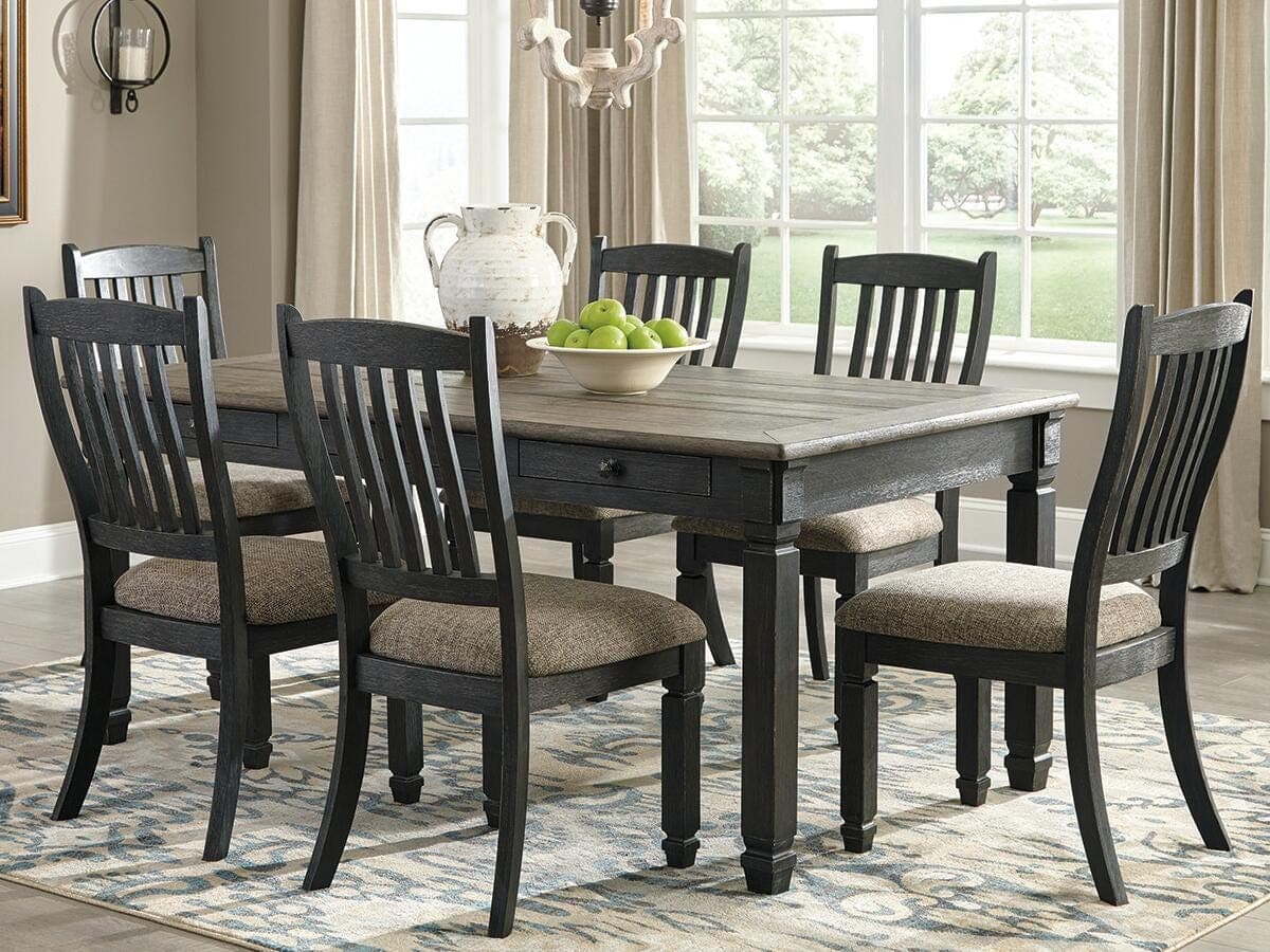 Tyler Creek Dining Table — Black/Gray & Brown/Beige — view 2