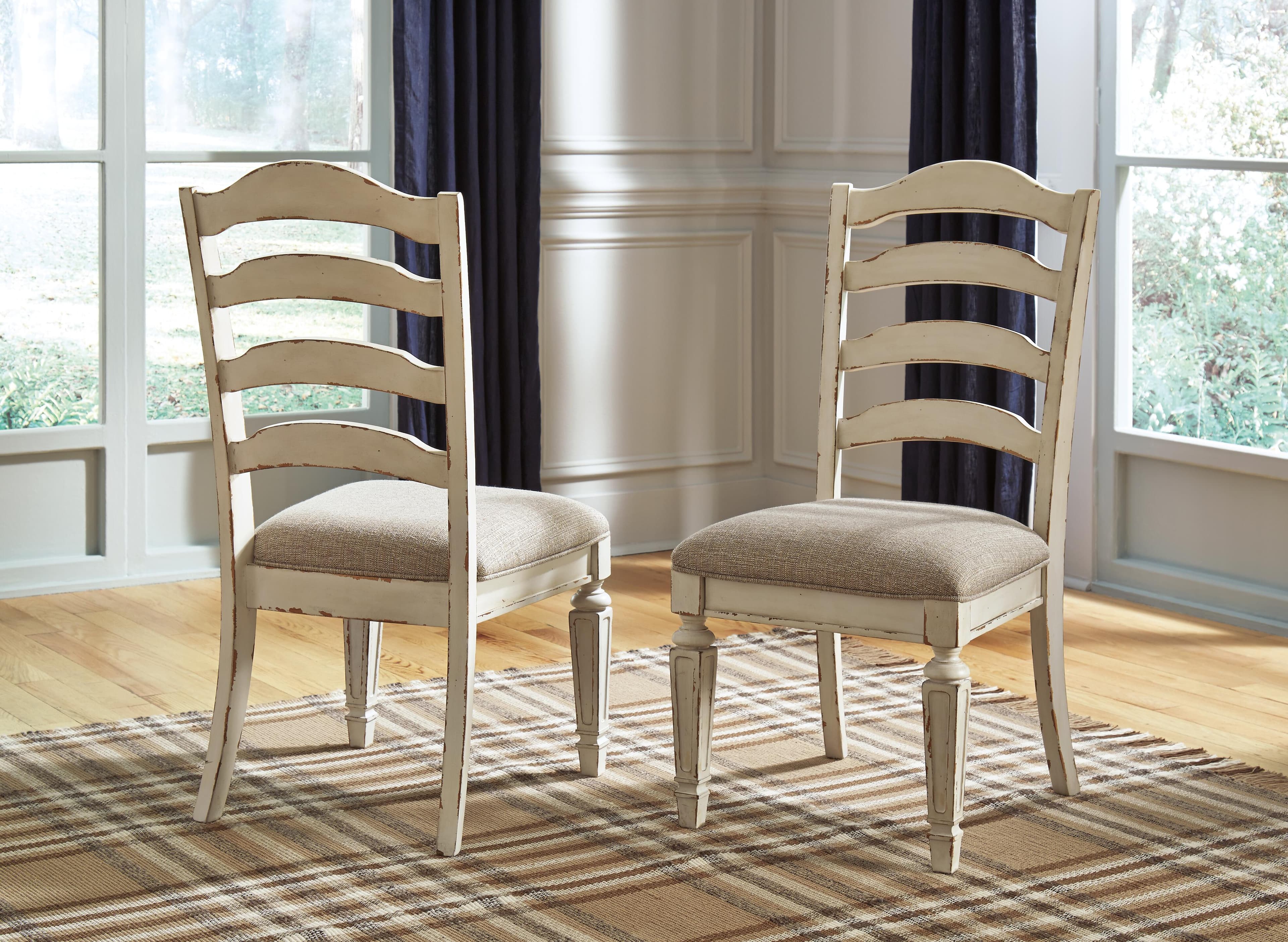 Realyn Dining Chair — White & Brown/Beige — view 2