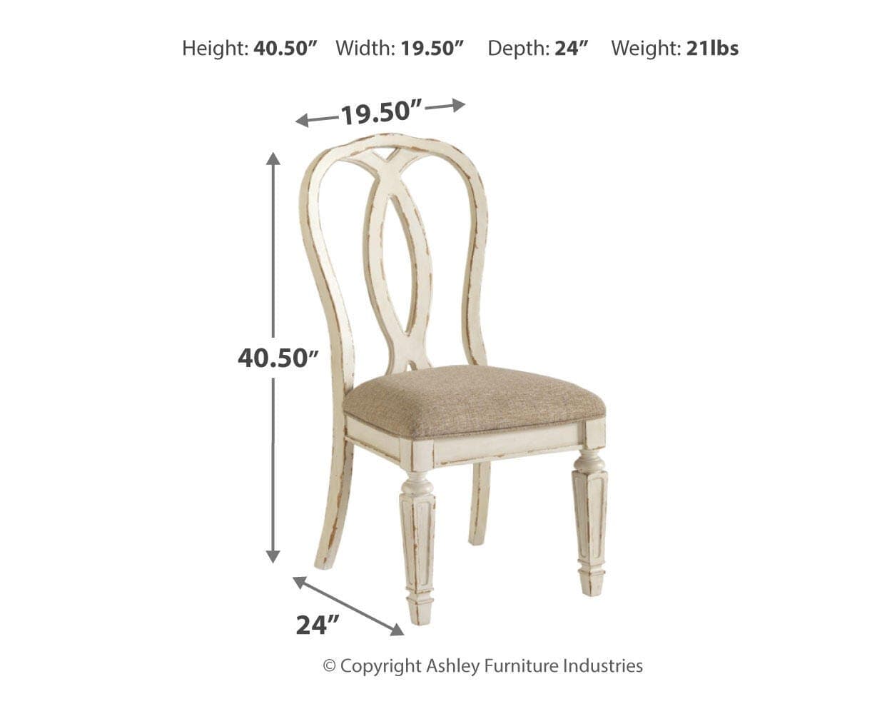 Realyn Dining Chair — White & Brown/Beige — view 7