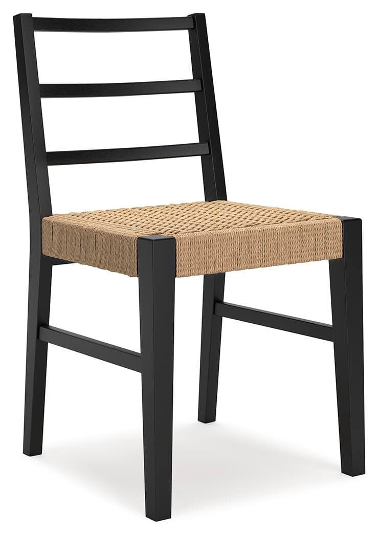 Isanti Dining Chair — Black/Gray & Brown/Beige — view 3