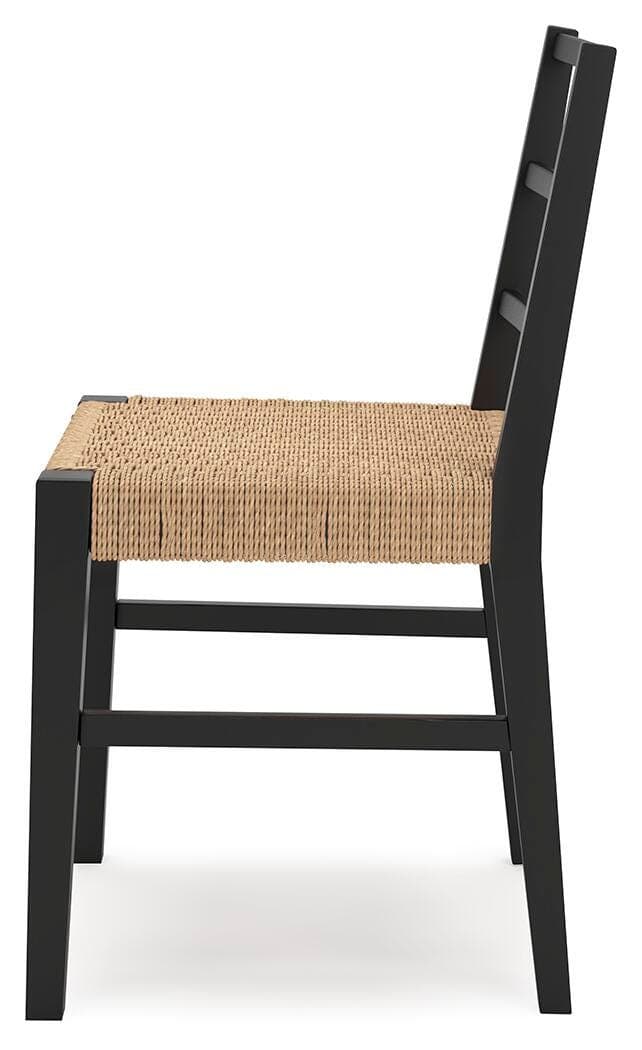 Isanti Dining Chair — Black/Gray & Brown/Beige — view 7