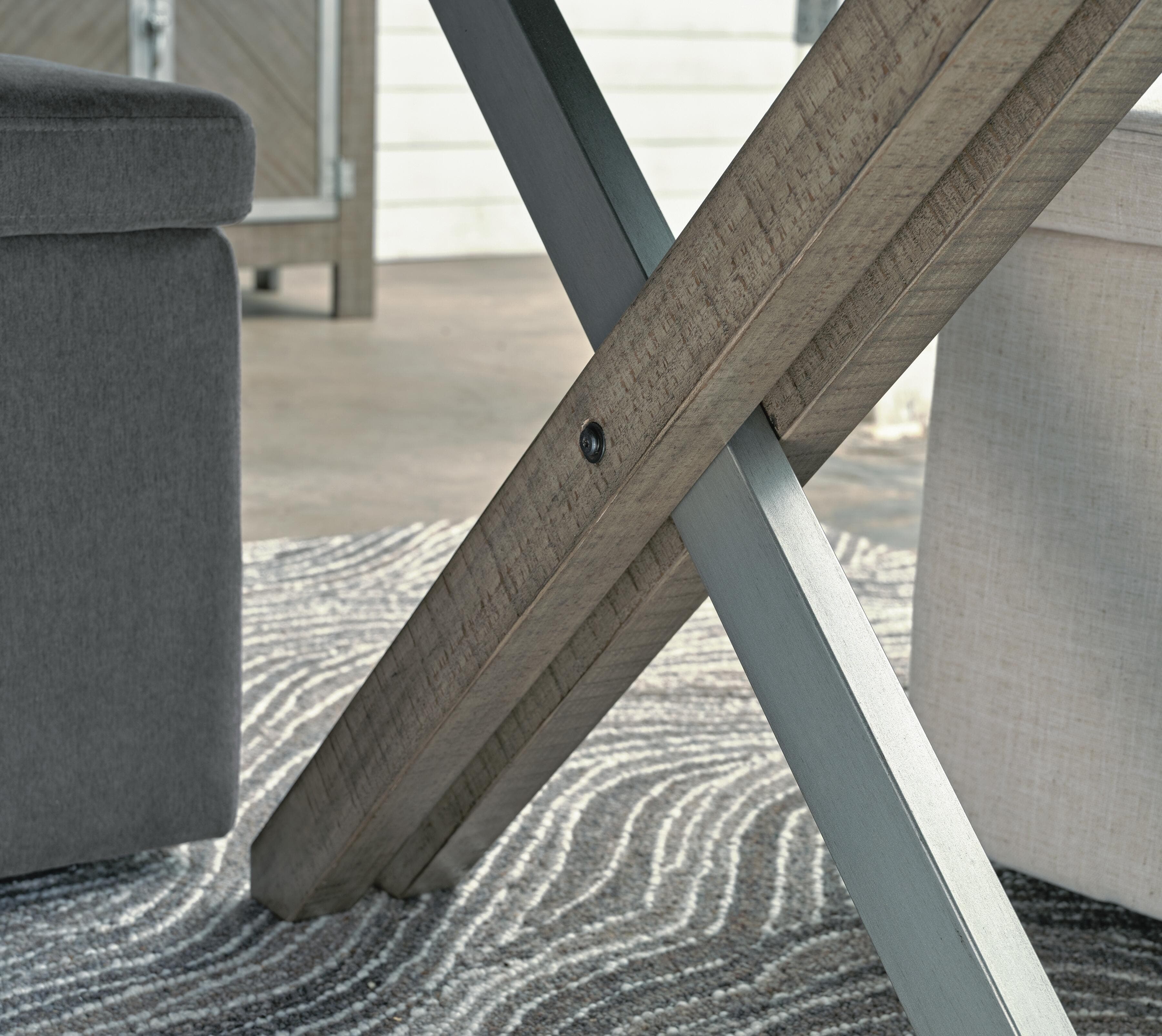 Krystanza Dining Table — Black/Gray — view 6