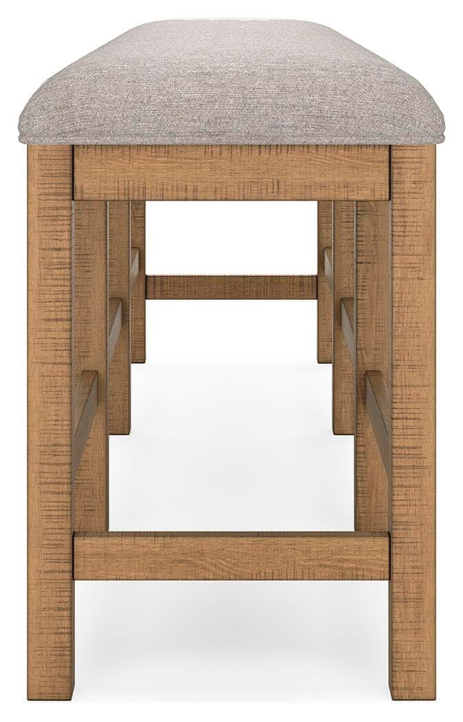 Havonplane 72" Counter Height Dining Bench — Brown/Beige — view 6