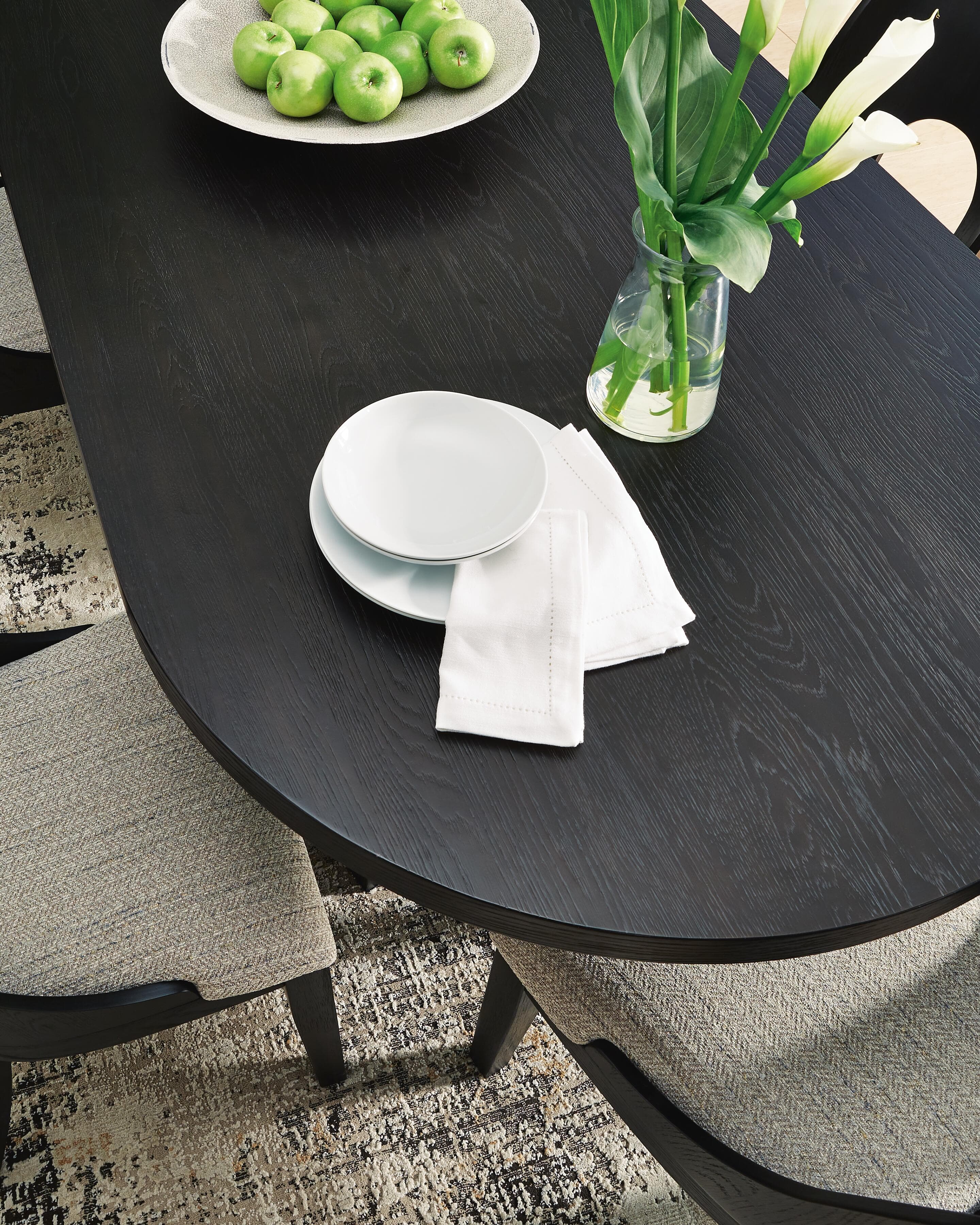 Rowanbeck Dining Table — Black/Gray — view 6