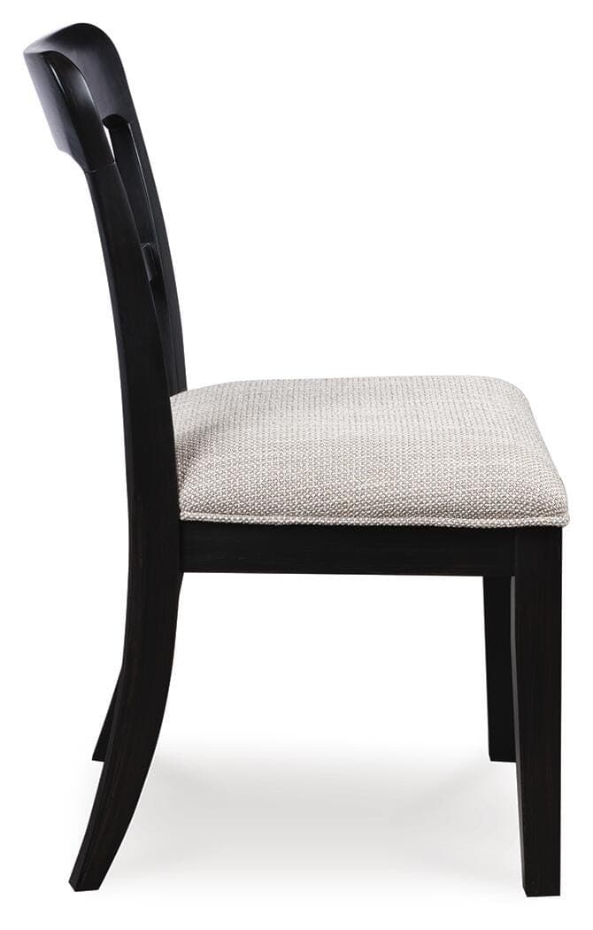 Chadworth Dining Chair — Black/Gray & Brown/Beige — view 4
