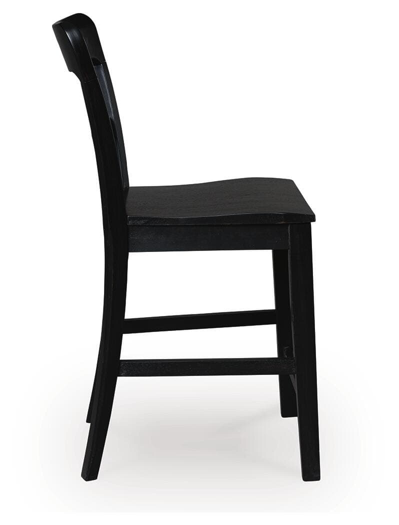 Chadworth Counter Height Barstool — Black — view 4
