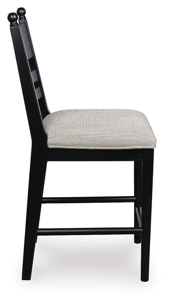 Chadworth Counter Height Barstool — Black — view 4