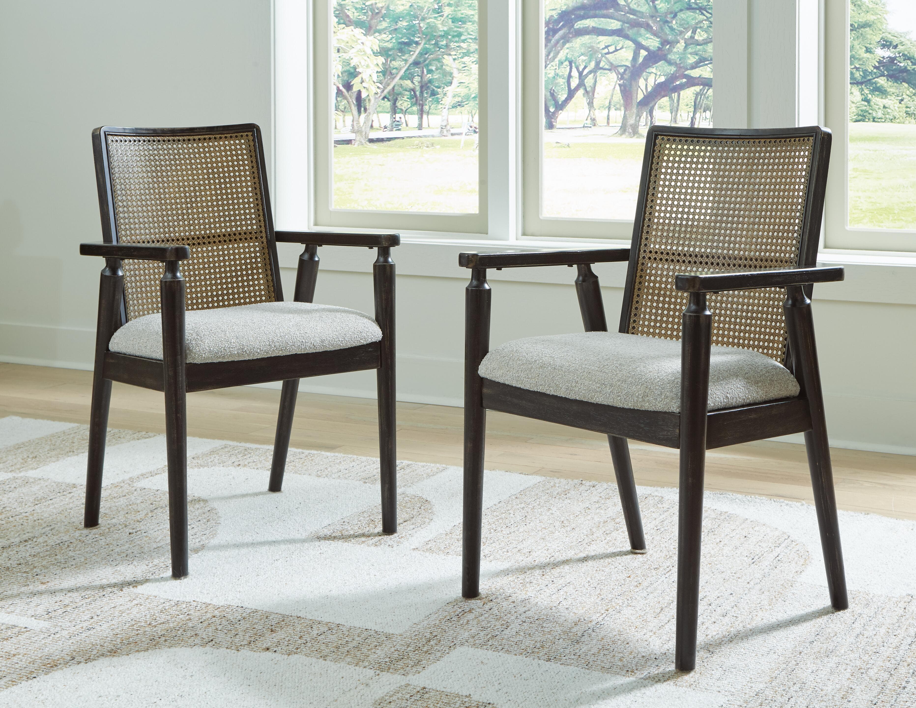 Galliden Dining Arm Chair — Black/Gray — view 2