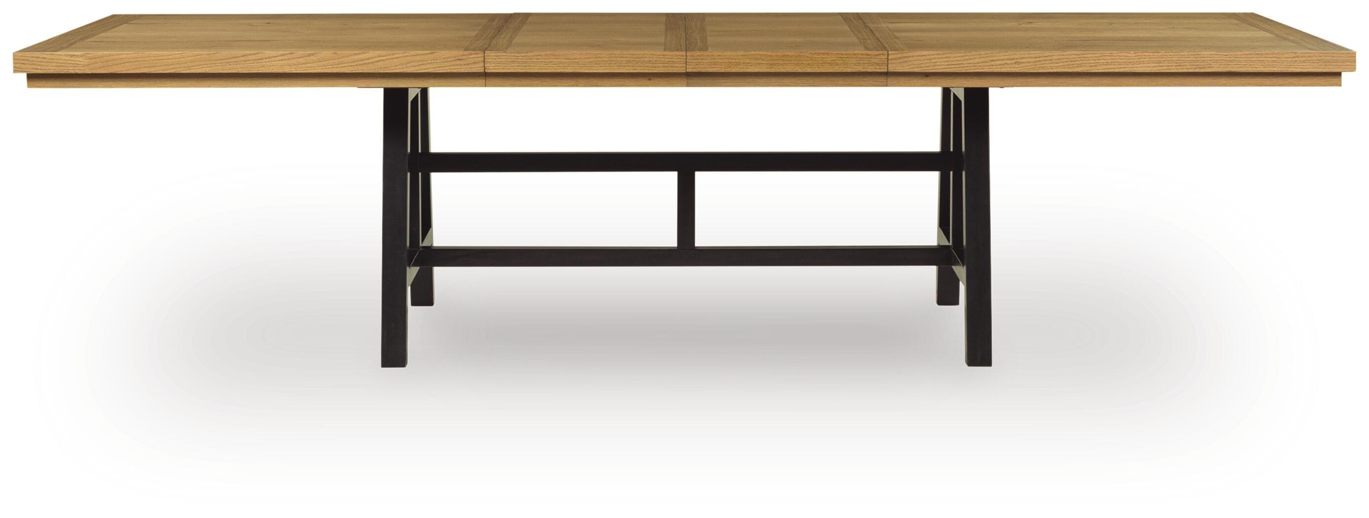Galliden Dining Extension Table — Black/Gray & Brown/Beige — view 2