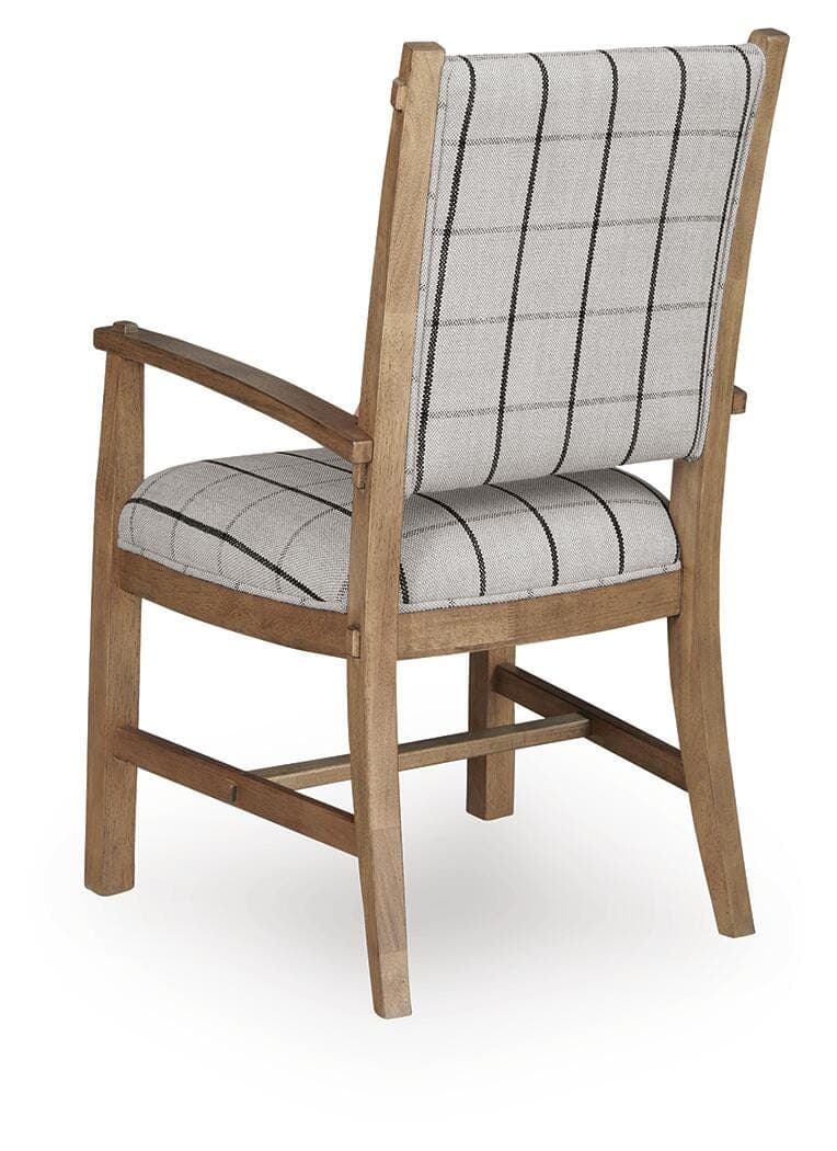 Ridgester Dining Arm Chair — White & Brown/Beige — view 6