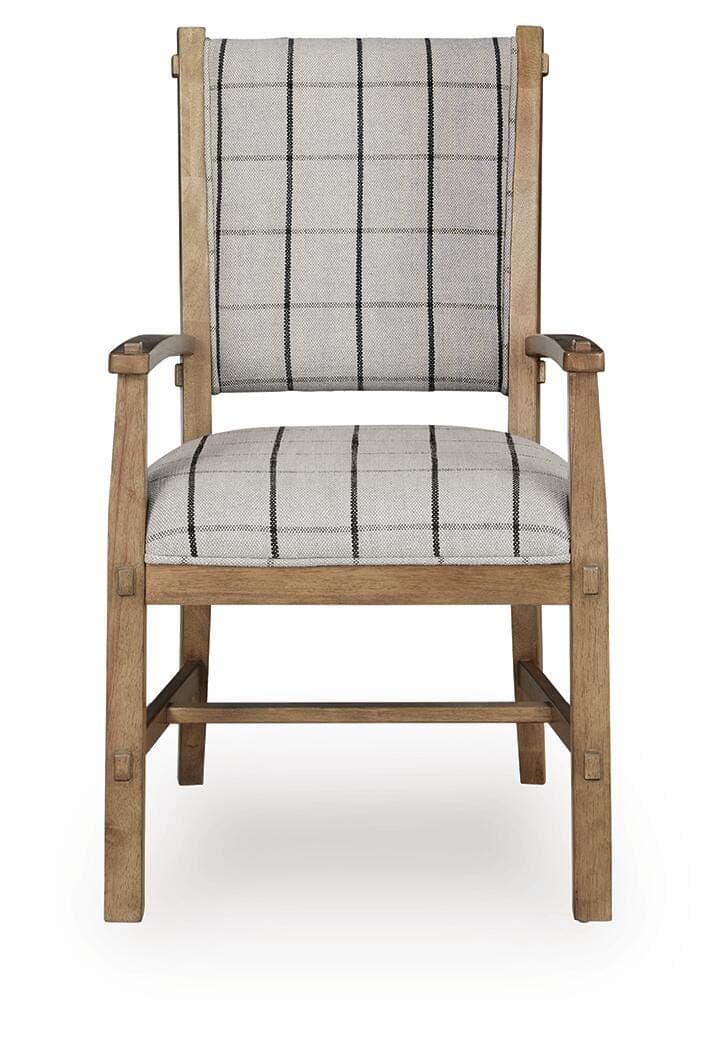 Ridgester Dining Arm Chair — White & Brown/Beige — view 4