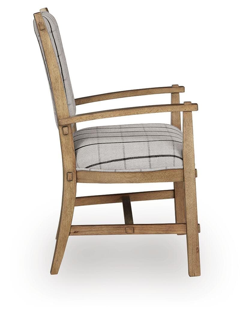 Ridgester Dining Arm Chair — White & Brown/Beige — view 5