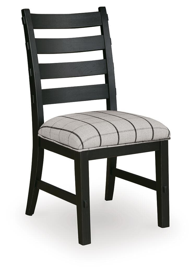 Ridgester Dining Chair — White & Black/Gray — view 3