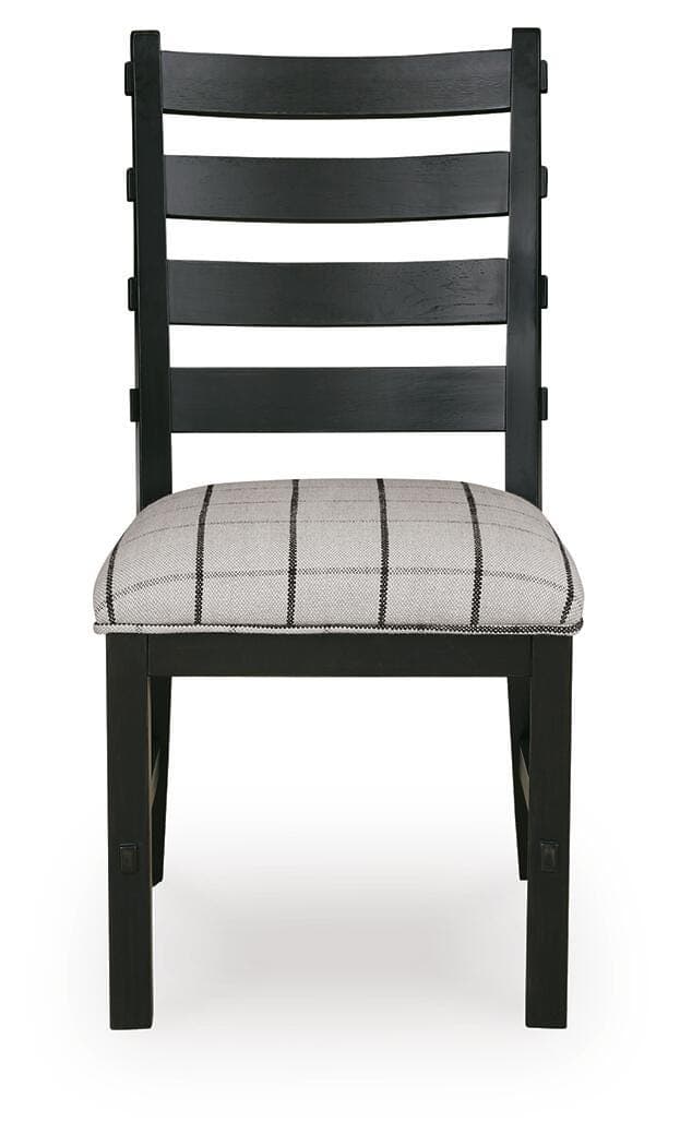 Ridgester Dining Chair — White & Black/Gray — view 4
