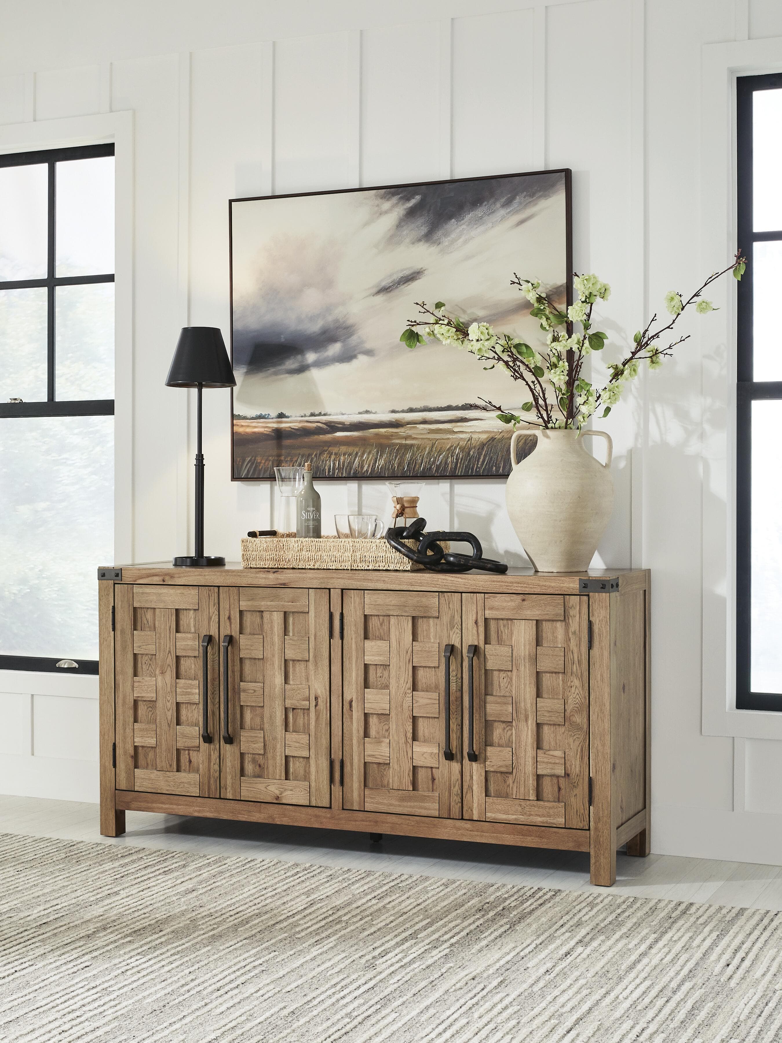 Ridgester Dining Server — Brown/Beige — view 2