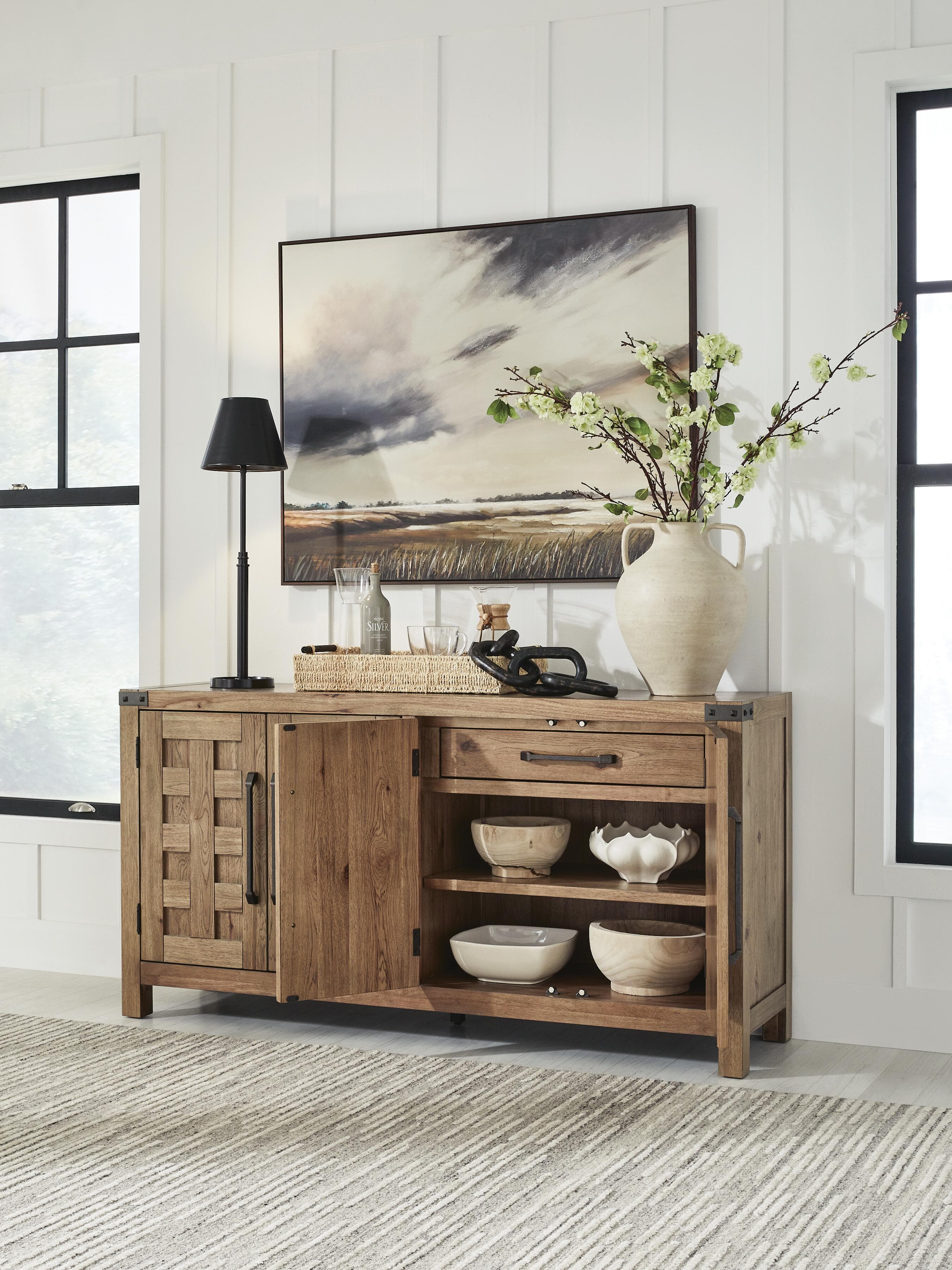 Ridgester Dining Server — Brown/Beige — view 5