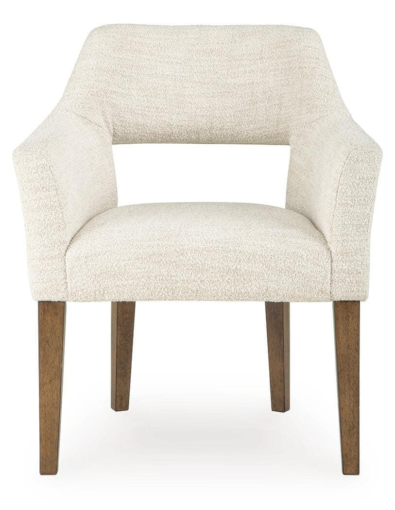 Marxmore Dining Arm Chair — White & Brown/Beige — view 4