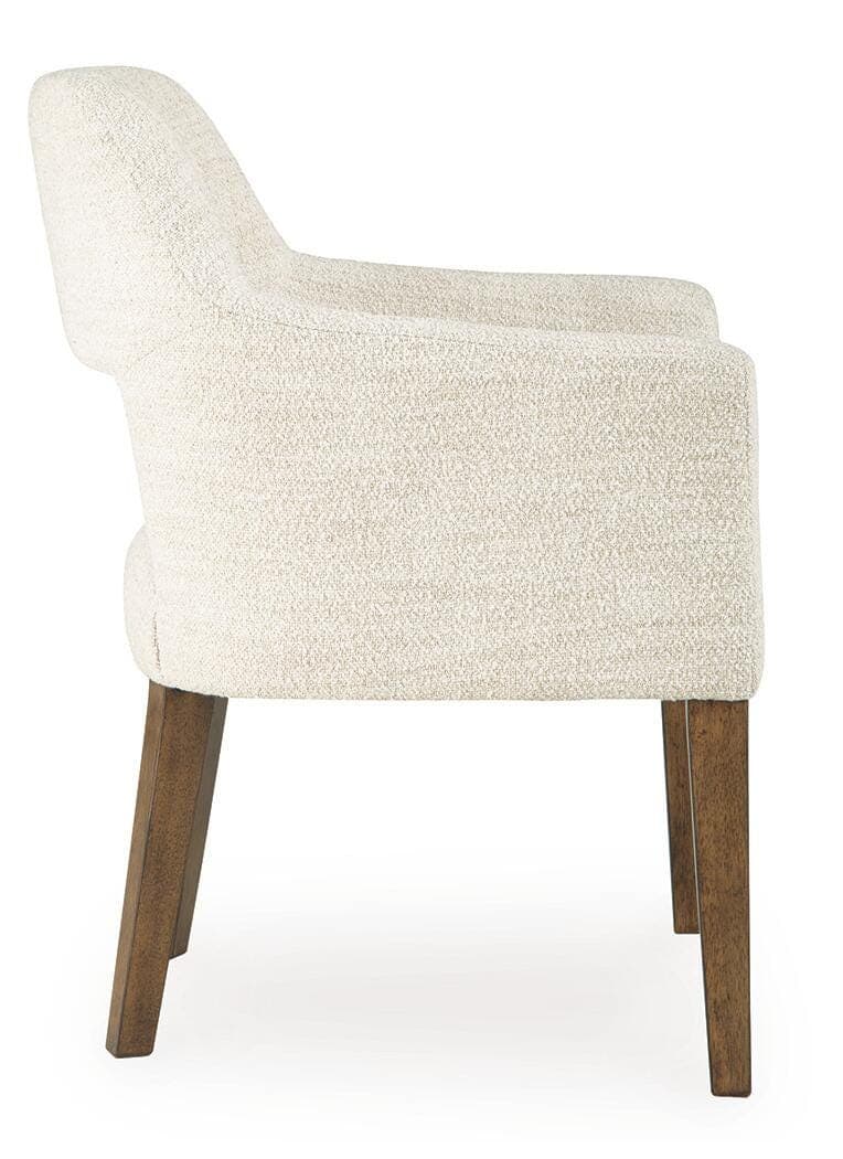 Marxmore Dining Arm Chair — White & Brown/Beige — view 5
