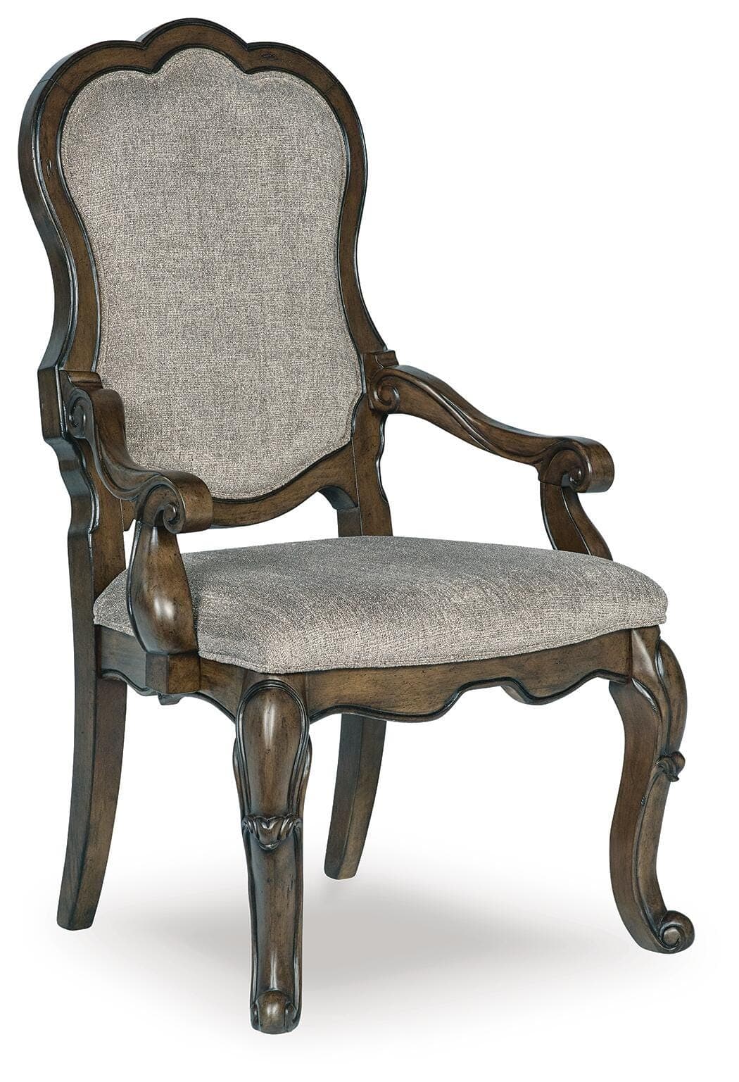 Maylee Dining Arm Chair — Brown/Beige — view 4