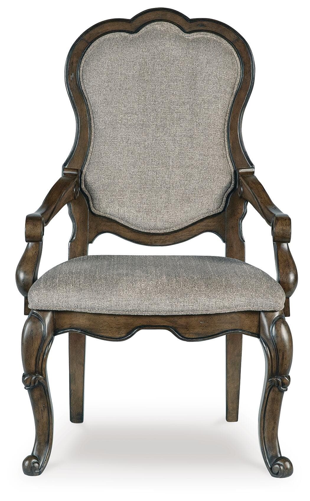 Maylee Dining Arm Chair — Brown/Beige — view 3