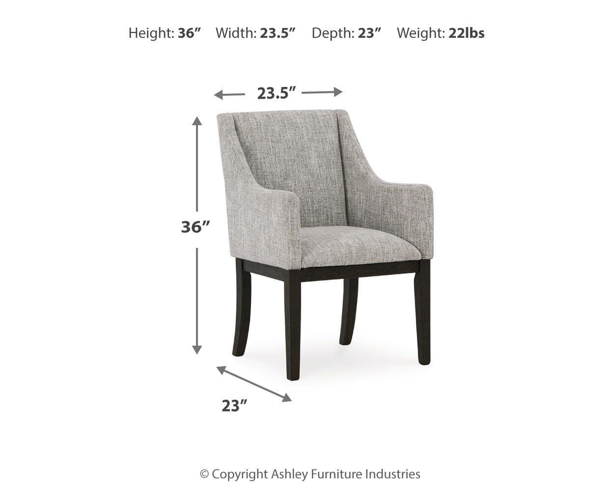 Burkhaus Dining Arm Chair — Brown/Beige — view 7