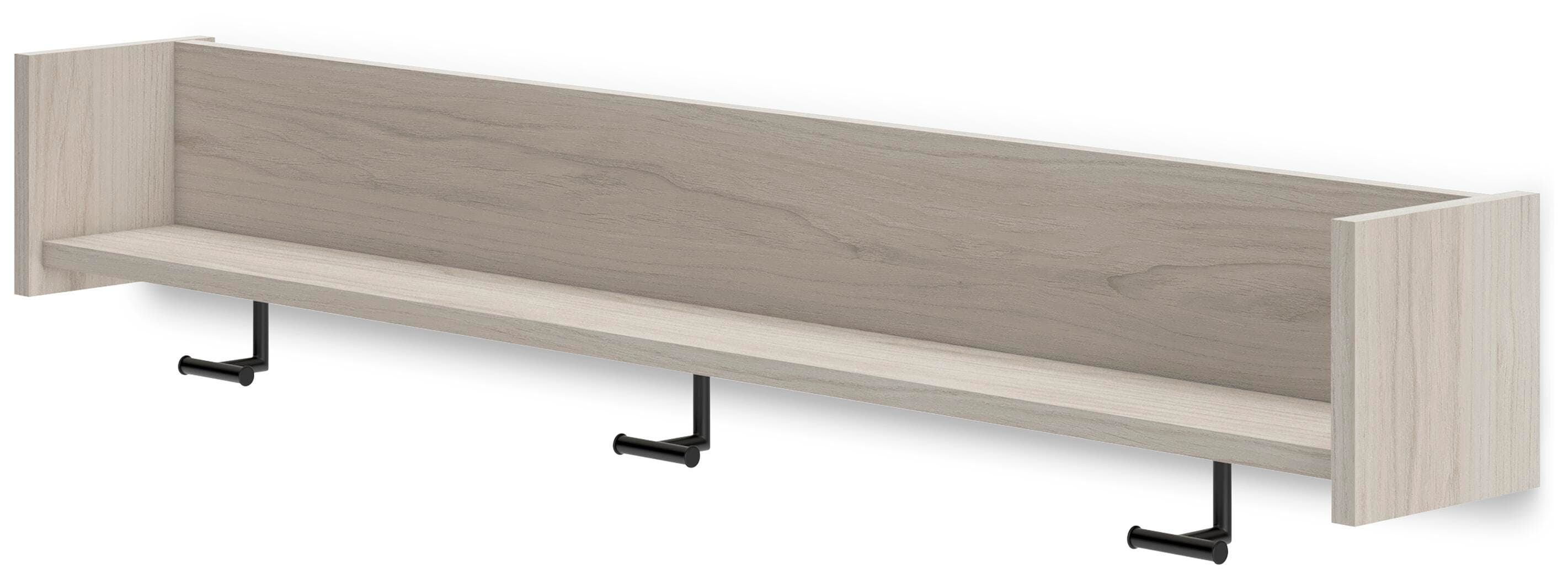 Socalle Wall Mounted Coat Rack with Shelf — Natural — view 4