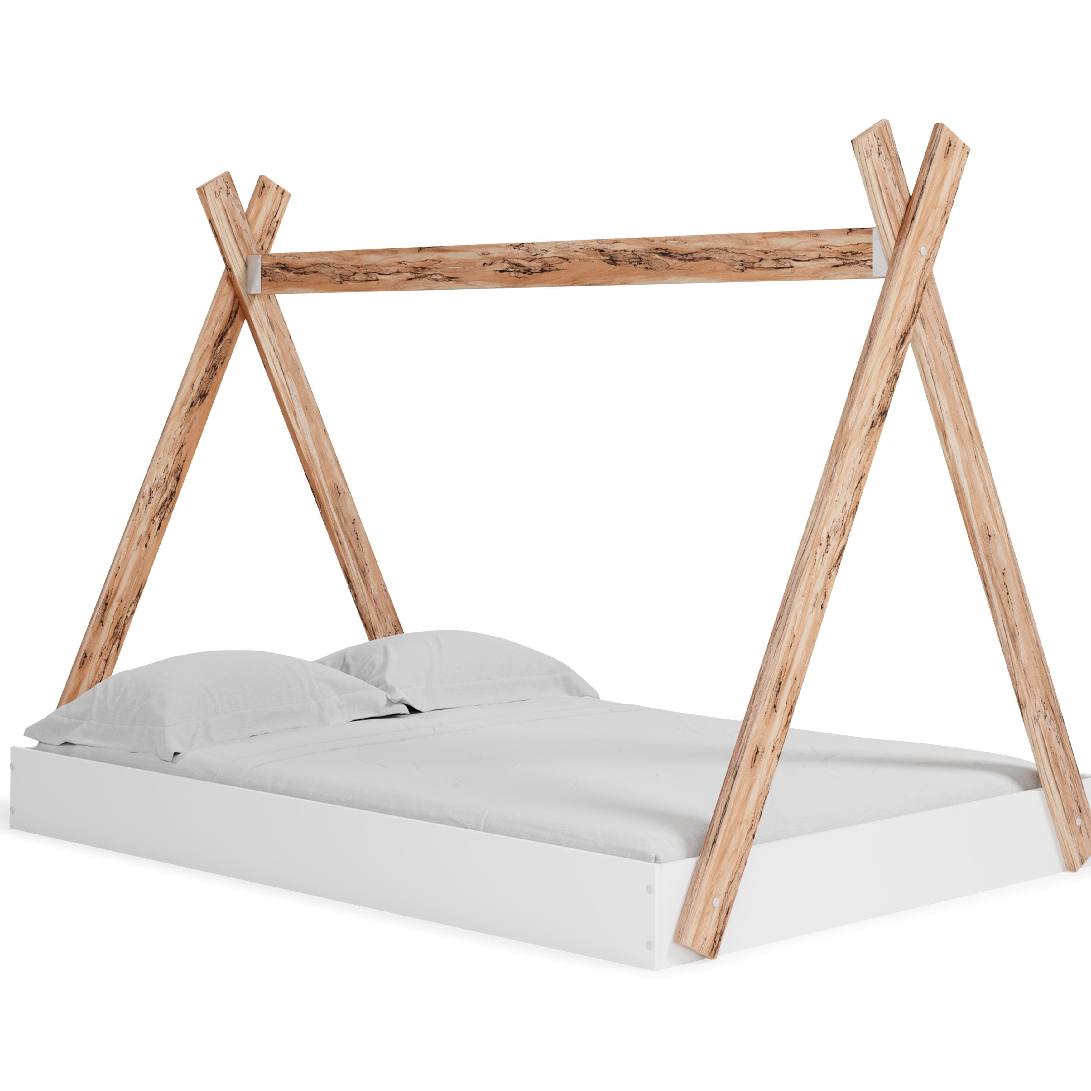 Piperton Full Tent Complete Bed in Box — White & Brown/Beige — Elite Furniture Cincinnati