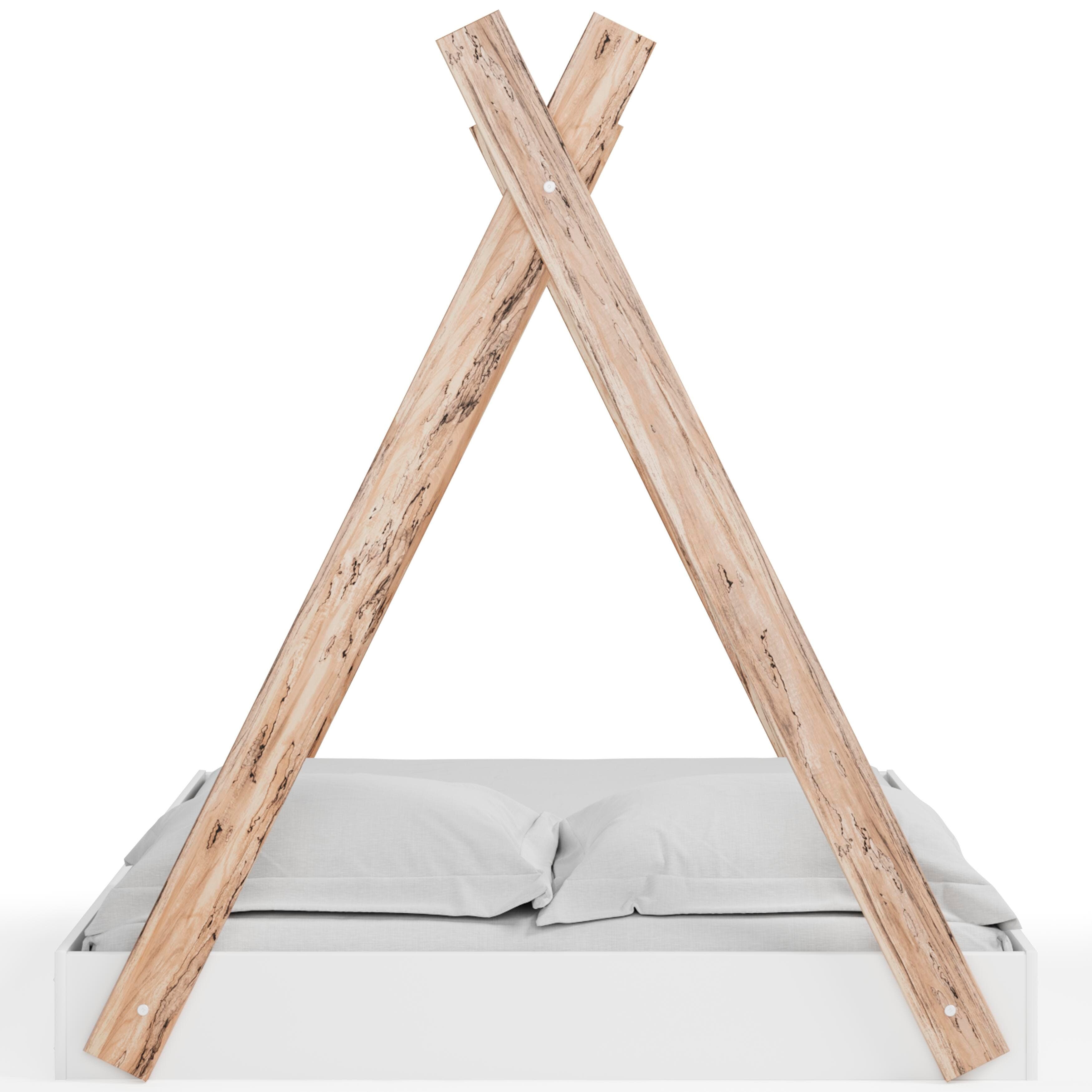 Piperton Full Tent Complete Bed in Box — White & Brown/Beige — view 7
