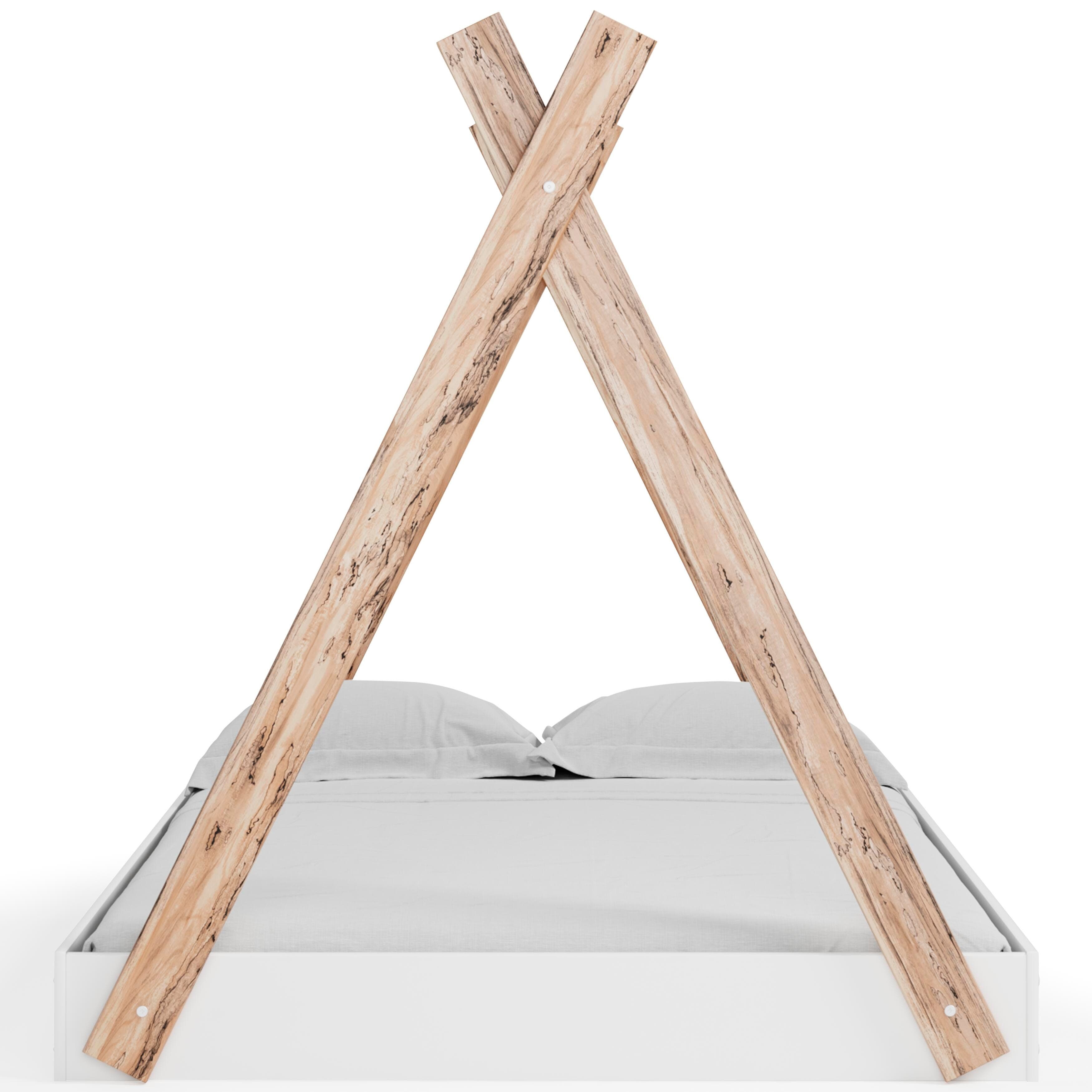 Piperton Full Tent Complete Bed in Box — White & Brown/Beige — view 4