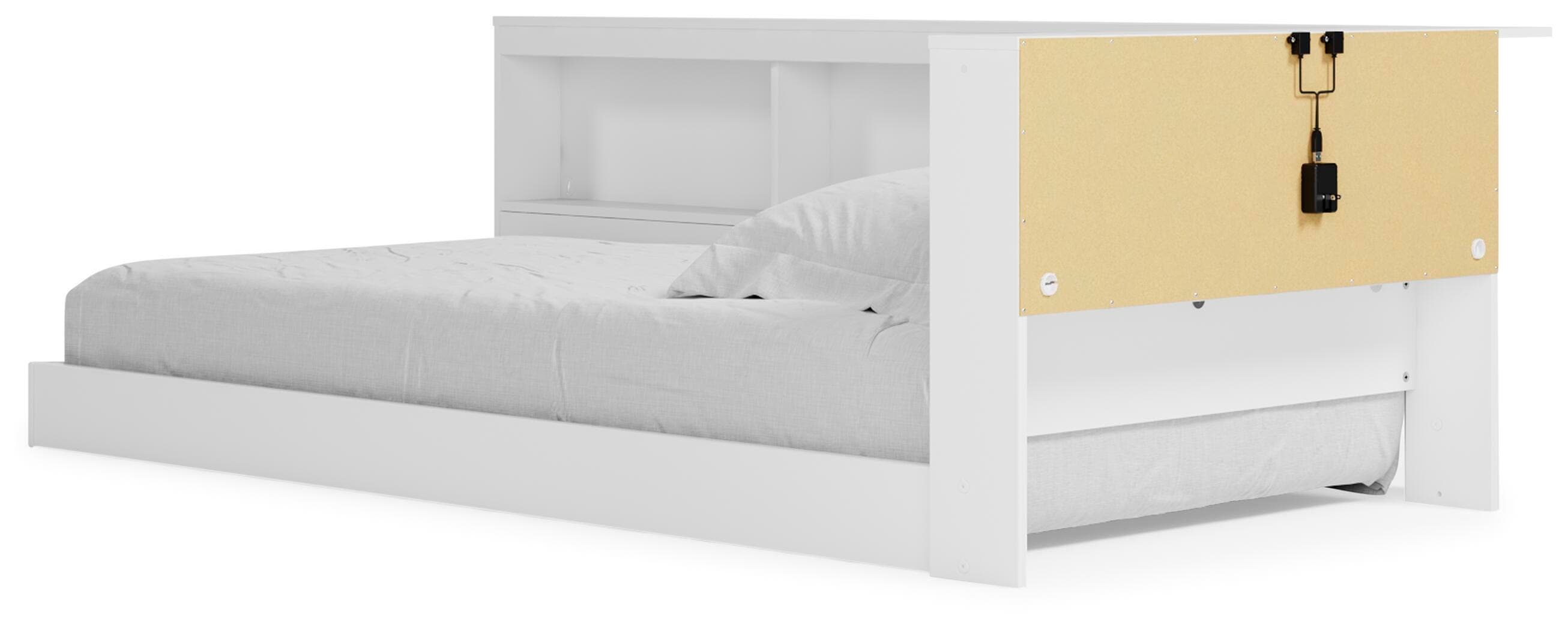 Piperton Twin Bookcase Storage Bed — White — view 6