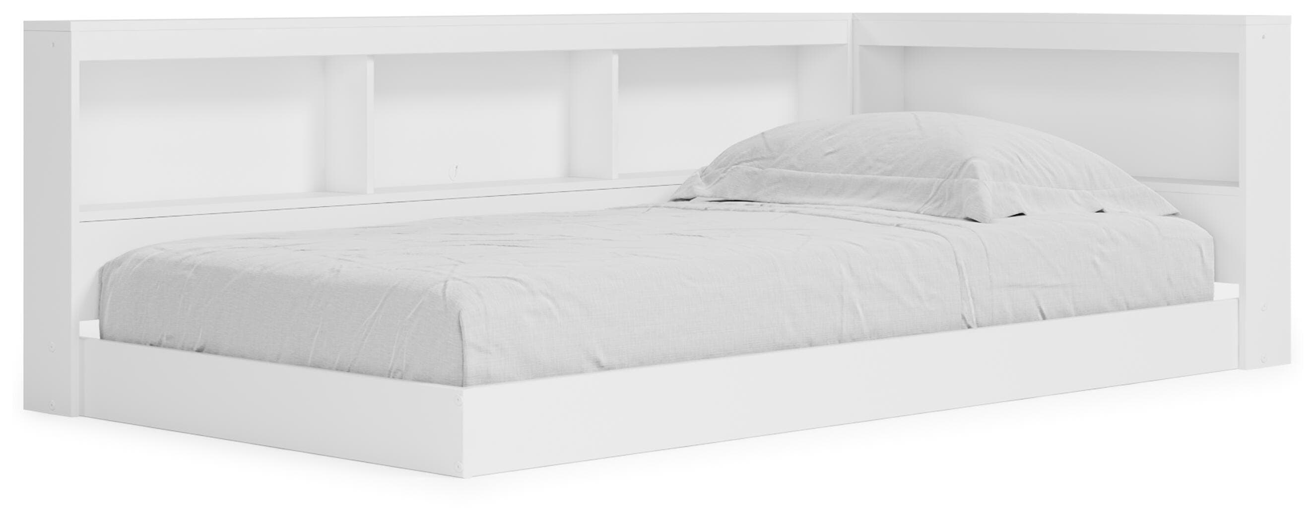 Piperton Twin Bookcase Storage Bed — White — Elite Furniture Cincinnati