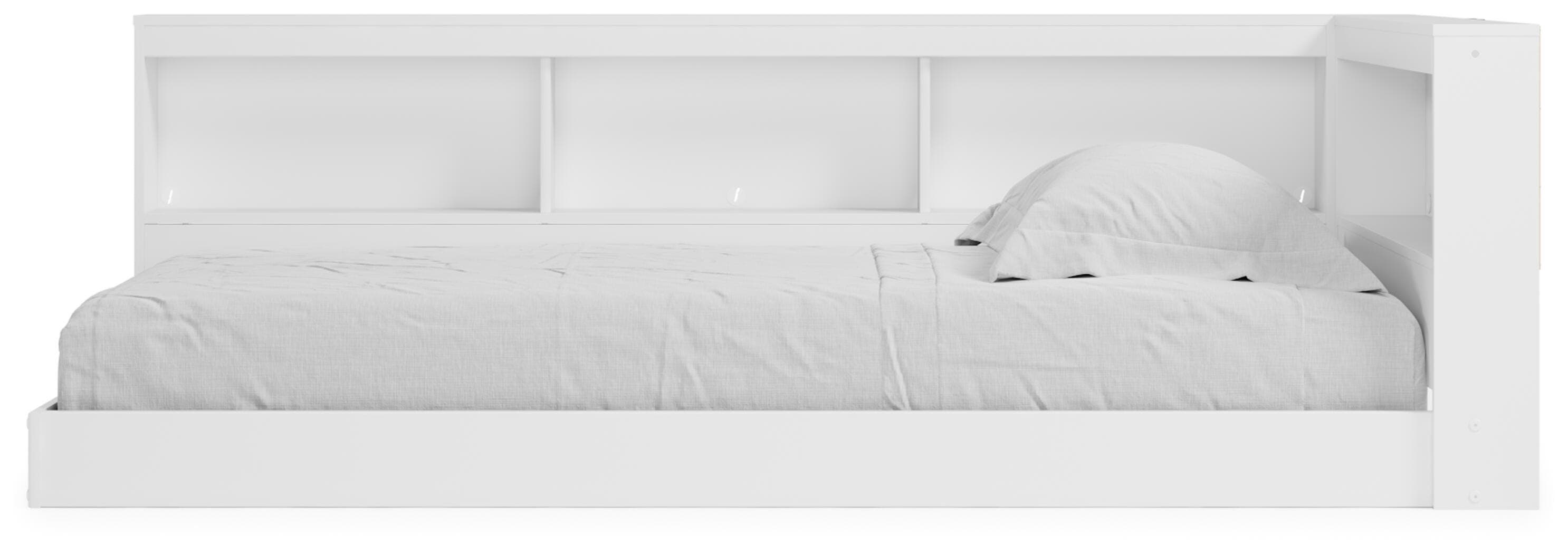 Piperton Twin Bookcase Storage Bed — White — view 5