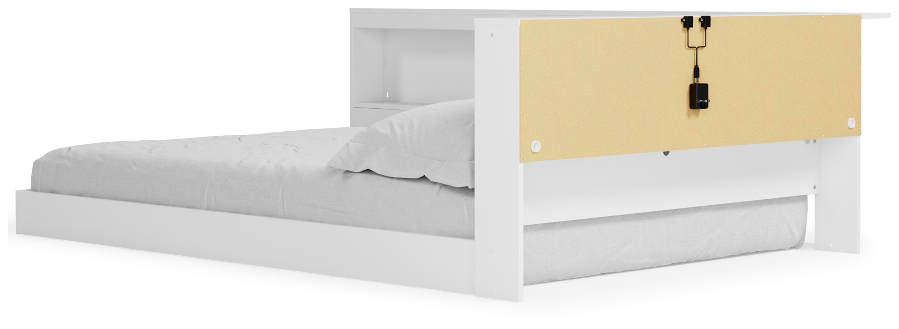 Piperton Full Bookcase Storage Bed — White — view 6