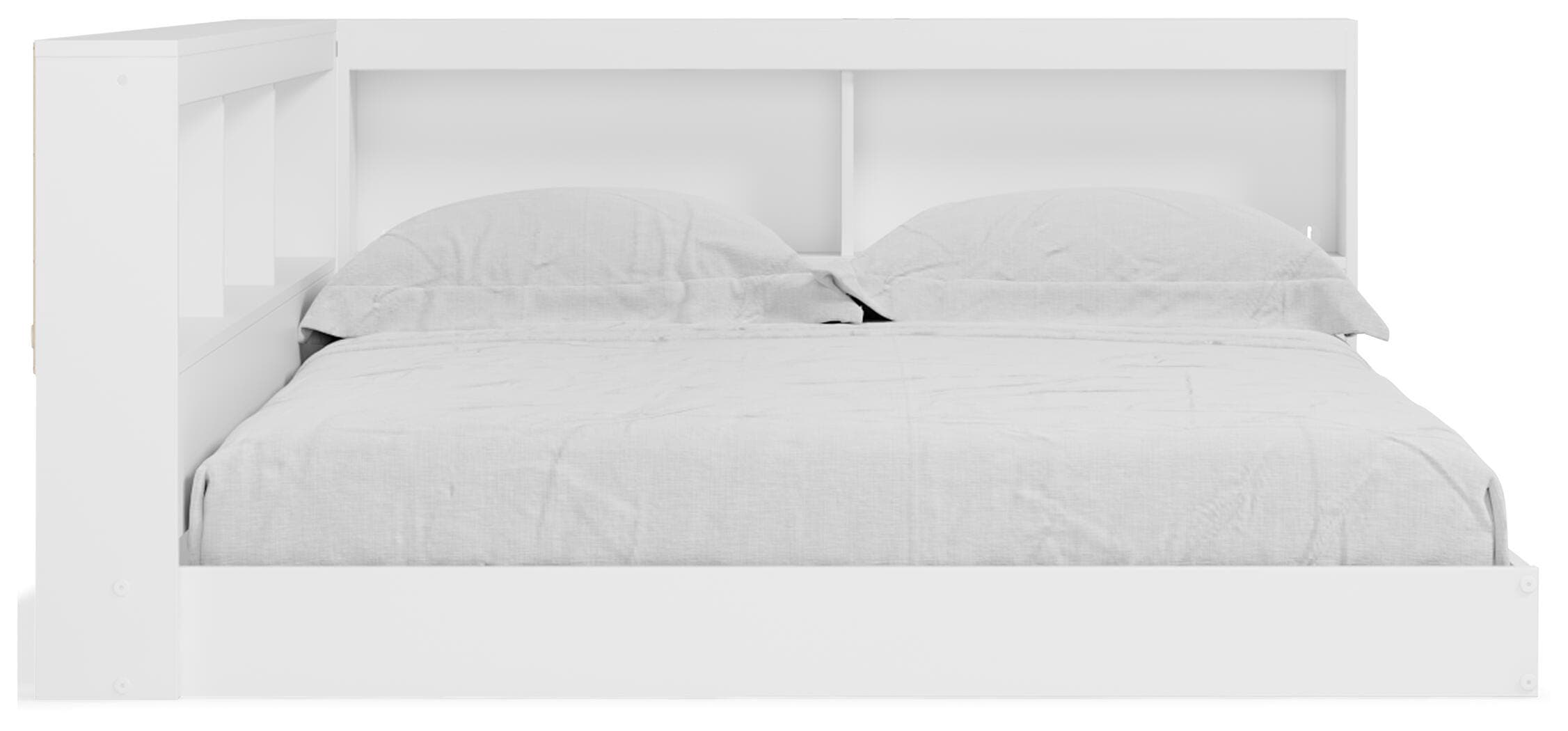 Piperton Full Bookcase Storage Bed — White — view 5