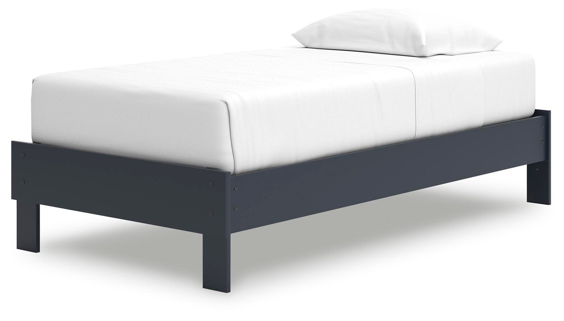 Simmenfort Twin Platform Bed — Blue — view 3